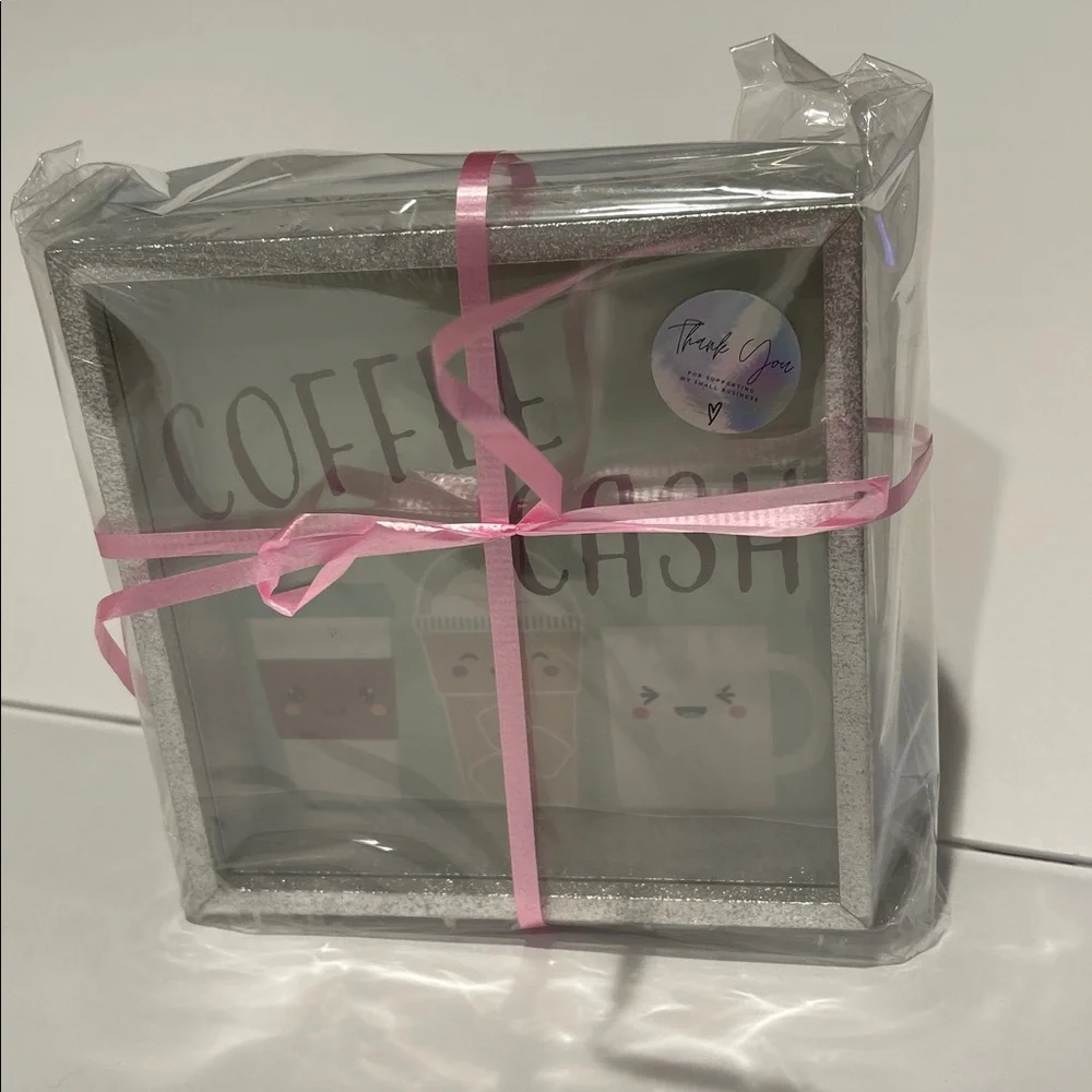 Coffee NEW gift set bundle coffee red canister money bank coffee manual grinder